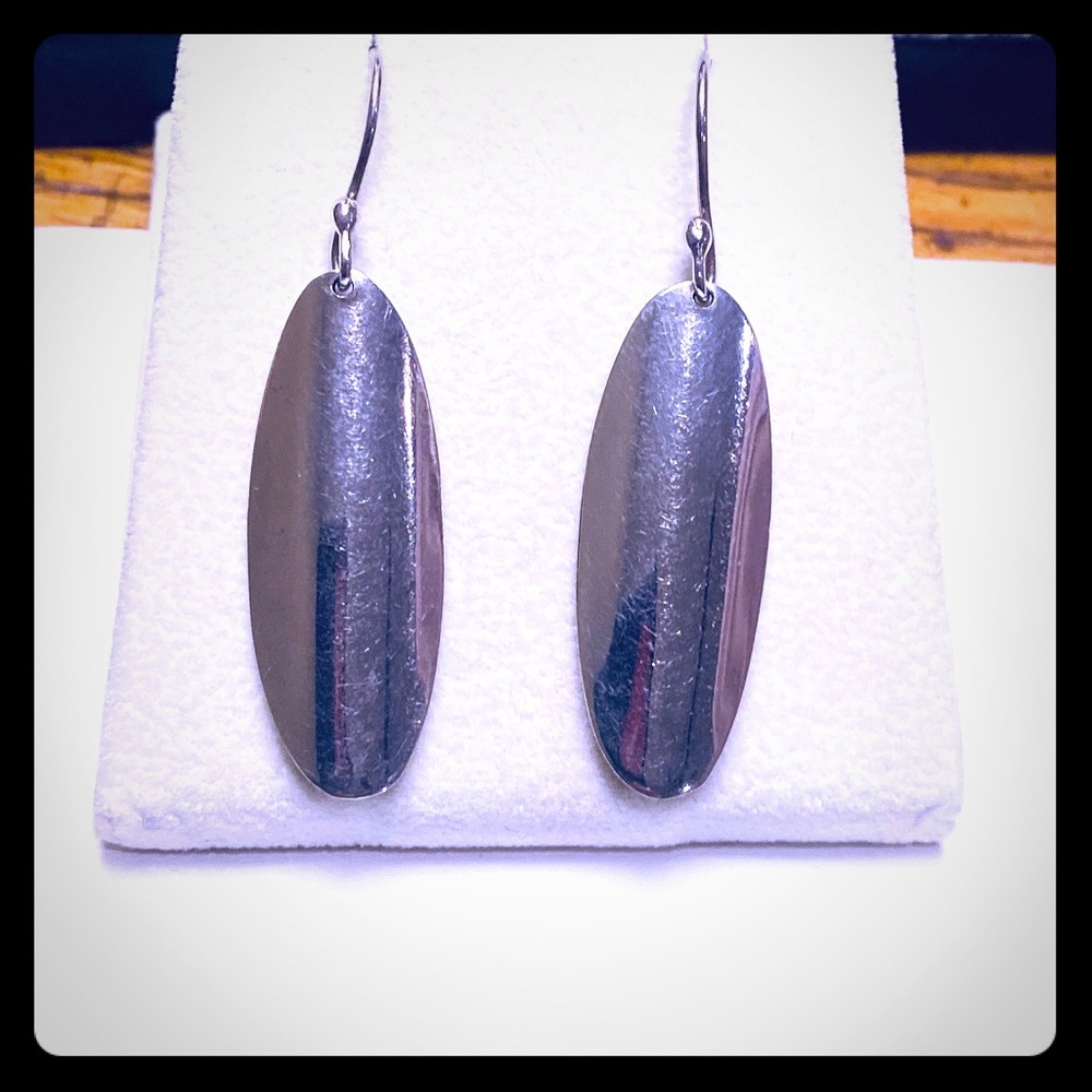 1 1/2” .925 silver earrings made from spoons